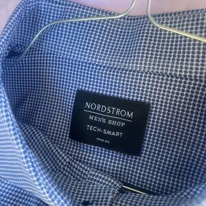Big & Tall Nordstrom Men's Blue Checkered Shirt